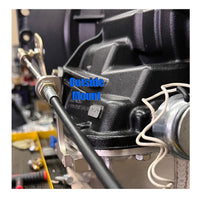 DRS-8000-004N – DRS Powerglide Transmission Pan Shifter Cable Bracket – Outside Mount Position