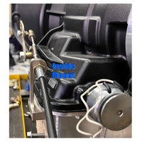 DRS-8000-005N – DRS Powerglide Transmission Pan Shifter Cable Bracket – Inside Mount Position