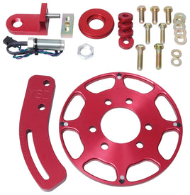 MSD-8610 - MSD Flying Magnet 7” Diameter “Red” Crank Trigger Wheel Kit for a Small Block Chevy